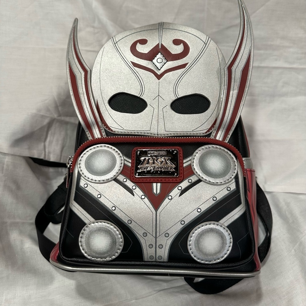 Loungefly Marvel Thor Love and Thunder Mighty Thor Cosplay Mini Backpack EUC​